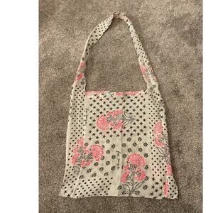 NWOT Free People Gauze Boho Reusable Floral Shopping Tote, OS